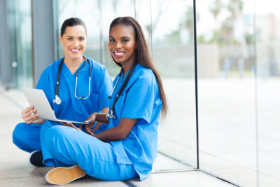 female nurses sitting