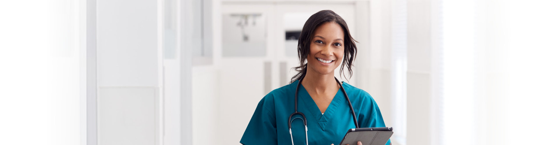 female nurse smiling